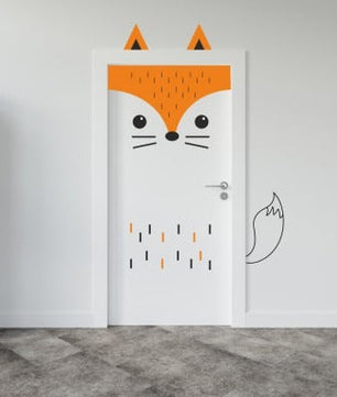 Vinilos decorativos Adhesivos infantiles de Puerta infantil con animales
