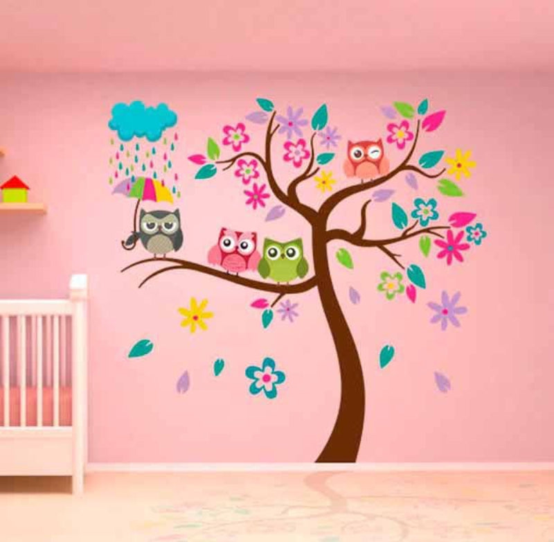 Vinilos decorativos Adhesivos infantiles de pared arboles infantiles de niña