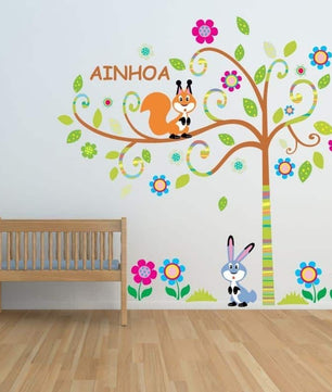 Vinilos decorativos Adhesivos infantiles de pared arboles infantiles de niña